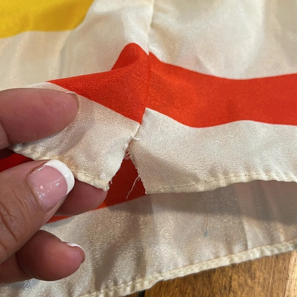 36 Point 5 Stripe Midi Multi color Sleeveless Dress flowy pleated Small (flaws) - Picture 12 of 16